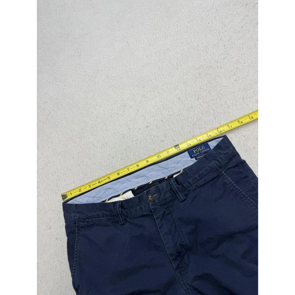 Polo Ralph Lauren Pants Mens 32x32 Blue Polo Chino Stretch Slim Straight Leg